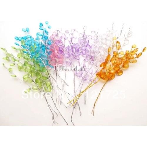 Drop the branches crafts acrylic beads flower diy accessories wedding decoration home decoration flower 14cm