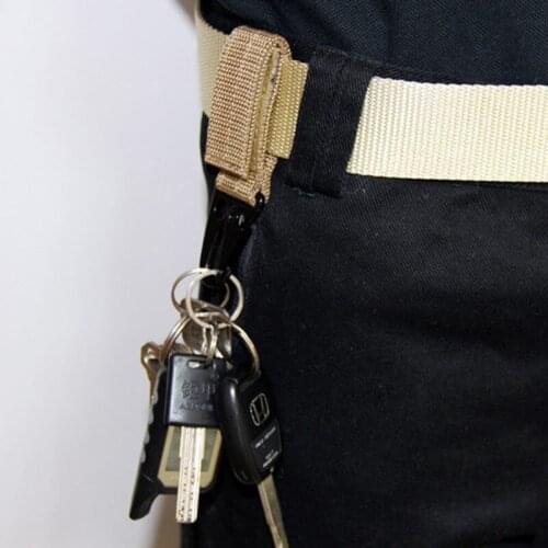 Utility Portable High Strength Nylon Webbing Buckle Alloy KeyHook Belt Hanging Carabiner Hook 7871