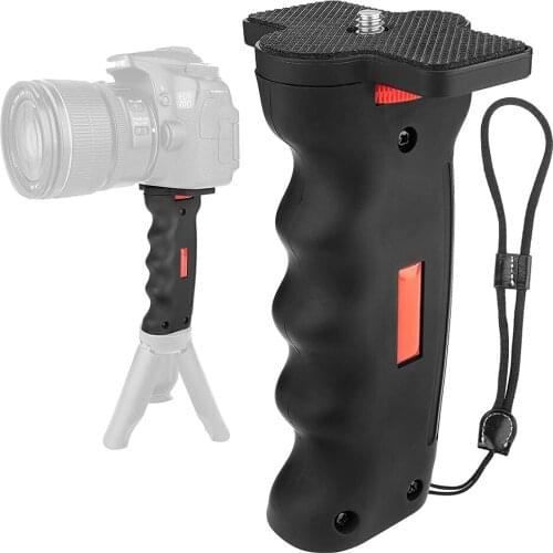 Camera Handle Grip 1/4" Screw Handheld Stabilizer with Wrist Strap Wide Platform Pistol Grip Camera Handle for Gopro Canon Nikon