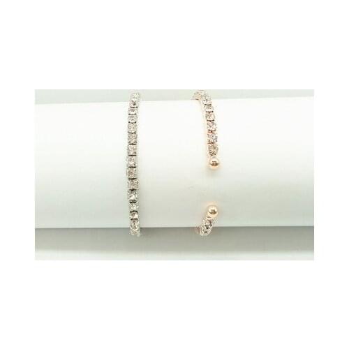 Rhinestones Crystal Bangles Gold Color Fashion Woman Bracelet For Girls Party Luxury Jewelry Gifts