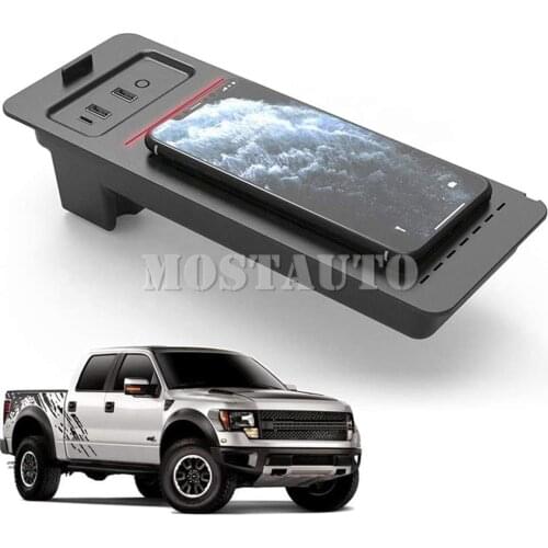 The Phone With QI Wireless Charging For Ford F-150 Car Wireless Charger Phone Fast Charging Center Console 2015-2021