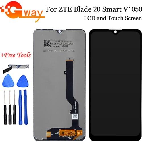 6.49" For ZTE Blade 20 Smart V1050 LCD Display + Touch Screen Digiziter Assembly For ZTE Blade 20 Smart V2050 LCD With Tools