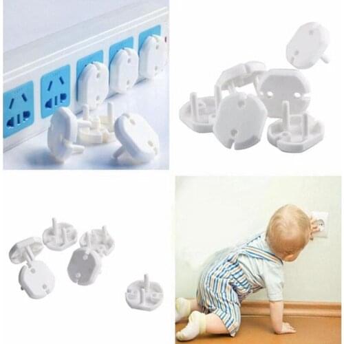 10pcs/lot Euro Standard Children Electrical Safety Protective Socket Cover Cap Two Phase Baby Security TRQ0136