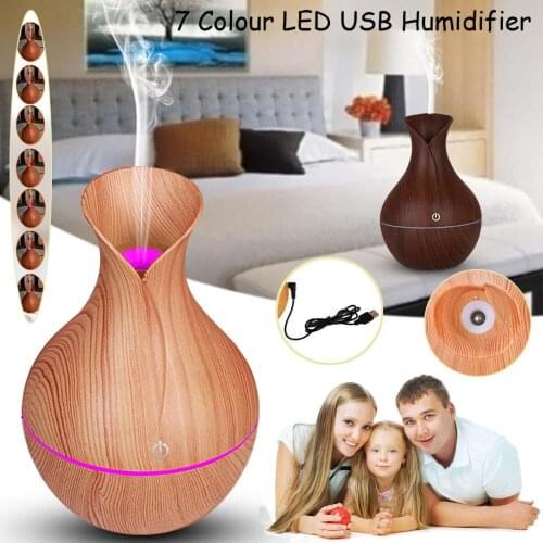 130ML Creative Appearance USB LED Ultrasonic Aroma Humidifier Essential Oil Diffuser 7 Color Exquisite Aroma therapy Purifier
