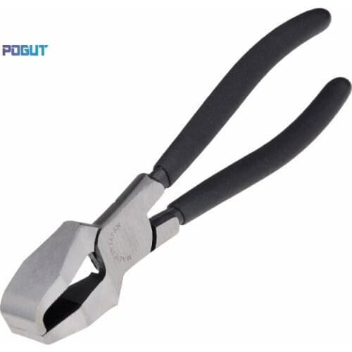 8'' Glass and Ceramics Professional Tile Pliers, Nippers with Bend Nozzle, DIY Mosaic Hobbies Tools