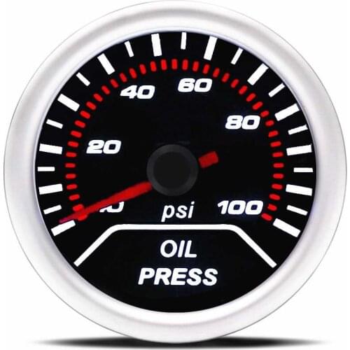 Auto Oil press gauge 2" 52mm Oil pressure gauge sensor 0-100 PSI displaying Car meter