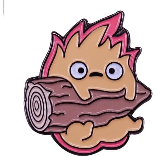 Calcifer fire pin kawaii Howls Moving Castle fans decor