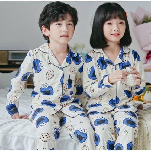 Kids Pajamas 2021 Spring Girls Boys Sleepwear Nightwear Baby Infant Clothes Animal Cartoon Pajama Sets Cotton Childrens Pyjamas