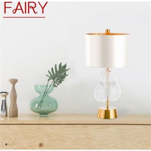 FAIRY Modern Table Lamps LED Desk Light Bedside Glass Home Decorative for Bedroom Living Room Office Study
