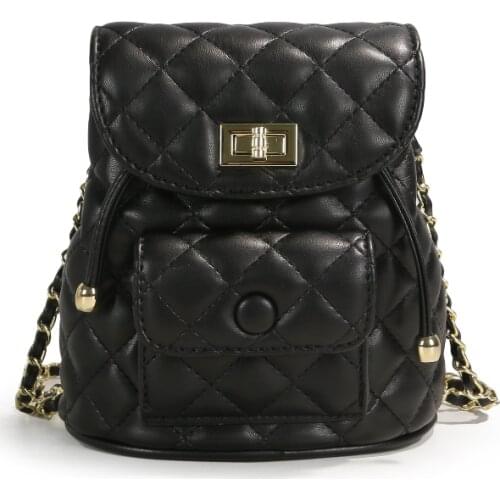 Texture Chain Multi-use Small Backpack Womens Fashion Shoulder Bag 2021 New Fashion Retro Chain Womens Bag Tide