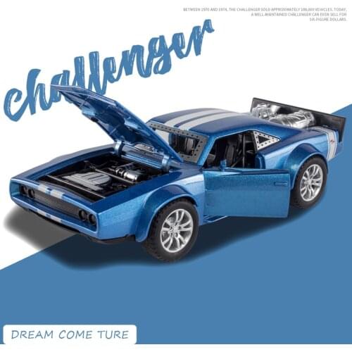 1:32 Fast&Furious Dodge Charger Car Model Diecast Alloy Horses Muscle Vehicle Models With Sound Lighting Toy Gift For Collection