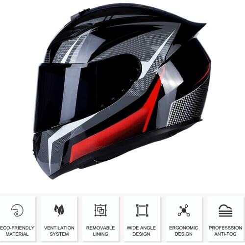 Motorcycle Helmet Full Face Rapid Street Helmet Cool Rider Equipment Four Seasons New Street Touring Motorcycle Helmet