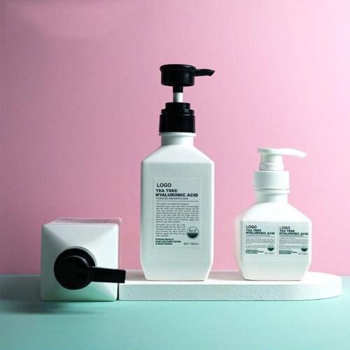 Soap Dispenser 500ml Set Bathroom Shampoo Body Wash Hair Conditioner Bottle Plastic Storage Bottle Press Pump Sub bottle travel