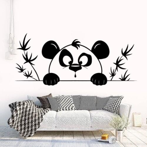 Cute Peeking Panda Wall Decal Sticker Art Animals Nature Trees Home Living Room Decoration A001942