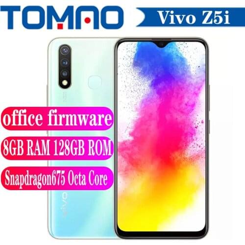 Original Vivo Z5i Smartphone 8GB RAM 128GB ROM Octa Core Snapdragon 675 16.0MP 3 Rear Cameras 5000mAh 18W Dash Charge Android 9