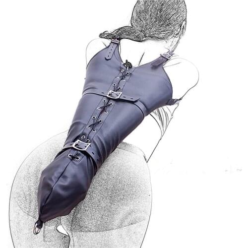 Binding Restaint Double-Shape Arm Belt-Back Adjustable Soft Leather Arm Bondage BDSM/LGBT Costume Bondage Adult Sex Toys Suit