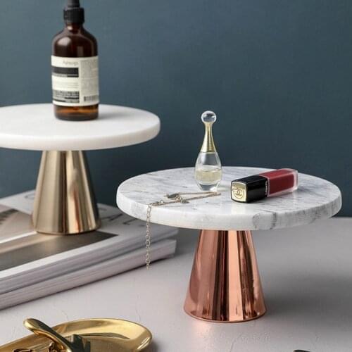 Nordicmarble Cake Dessert Display Tray Decoration Modern Minimalist Home Fruit Snack Bread Tray Makeup Toolsjewelrydisplay Stand