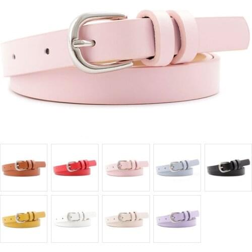 Alloy Pin Buckle Women Jeans Wild Belts Cute Adjustable Red Black Pink High Waist Belt Skinny Ladies Female Pants Jeans Belt