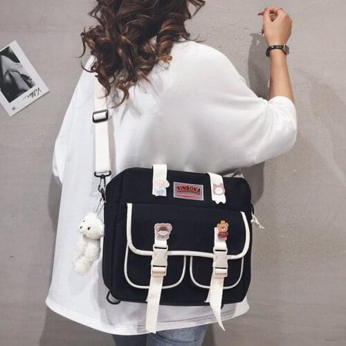 Summer 2021 Children School Bag For Kids Women Nylon Book Backpack Cute Harajuku Student Backbags For Teenager Girls