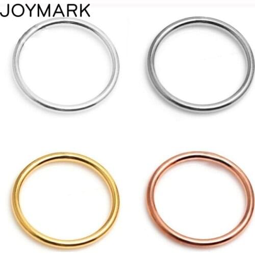 JOYMARK 8 Sizes Solid Sterling Silver Welded Jump Rings O Round Split Rings DIY Jewelry Accessories 50pcs/lot SJR-CR0.9x5mm