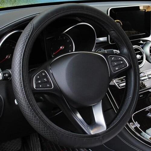 Universal Steering Wheel Cover Microfiber Breathable Anti-Slip Cover Protective Steering Wheel Interior Style Auto Car Accessory