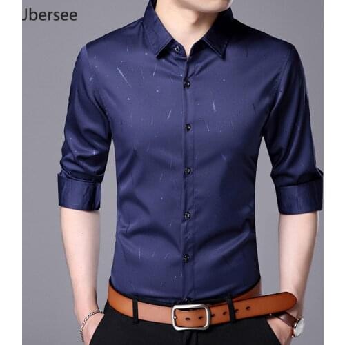 High Quality Men Shirt Long Sleeve Man Printing Shirt Casual Business Brand Dress Shirts Spring Autumn Men Clothes chemise homme