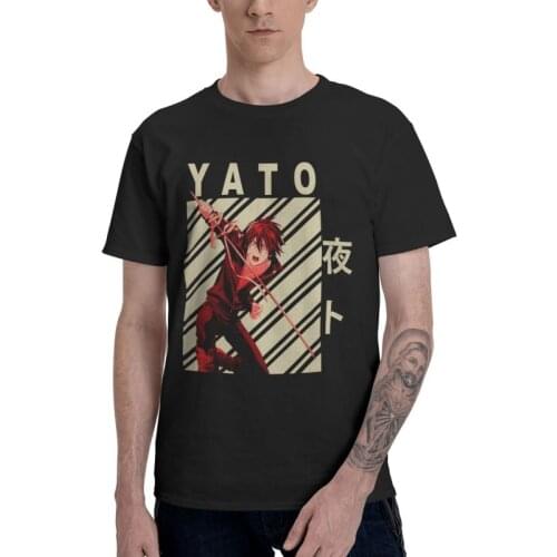 Yato Noragami Stray God Japanese Anime T-Shirts Men Streetwear T Shirts Short Sleeve Funny Manga Tshirts 100% Cotton Tee Tops