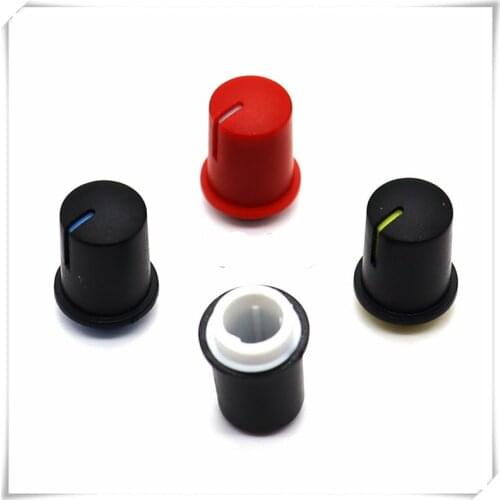 10 pieces Mixer Adjustment Knob Diameter 12mm Height 16.5mm Plastic Knob Cap 270 Degree D-Shaped Inner Hole 6mm