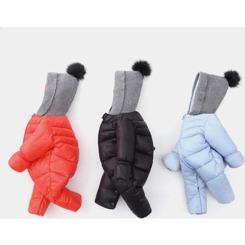 2021 Baby Warm Clothes For Girls Winter Thickened Snowsuit Long Sleeve Boys Overalls 0-24m Newborn Toddler Jumpsuits Kids Outfit