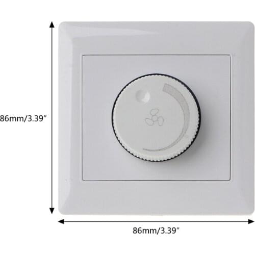 220V Adjustment Ceiling Fan Speed Control Switch Wall Button Dimmer Switch Power Supply