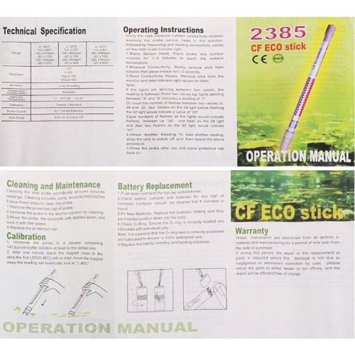 Waterproof 4 in1 Hydroponics Nutrient EC ppm CF Meter Soil Conductivity Tester
