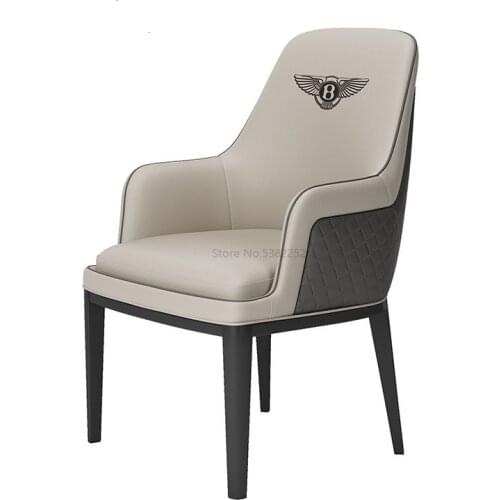 Bentley Sales Office Negotiates Table and Combination Post-modern Simple Reception Hotel Light Luxury Dining Chair Wooden