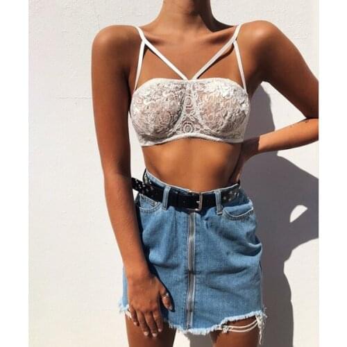 Women Sexy Hollow Out Crop Bralette Bras Racerback Bralette for Women Brassiere Push Up Wire Free Bra Top Underwear