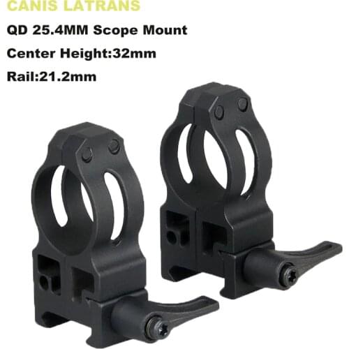 Canis Latrans New Item 25.4mm Scope Mount 32mm Center Height Fits 21.2mm Picatinny Rail For Hunting gs24-0148
