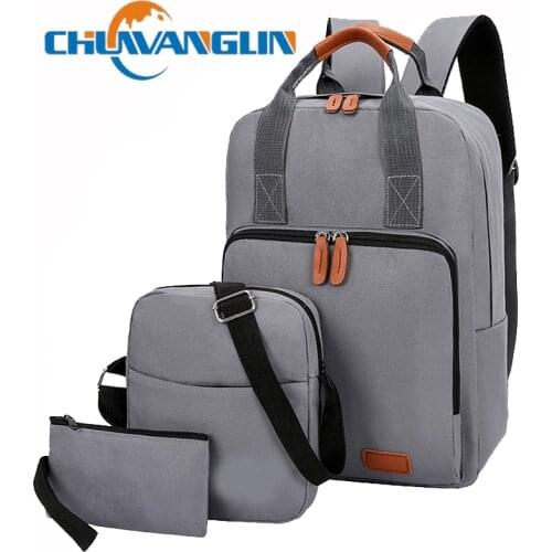 Chuwanglin 3PCS Mens Backpack Mens Bag Casual Multifunctional Backpacks Men School Bags 3 sets Backpacks 3091143
