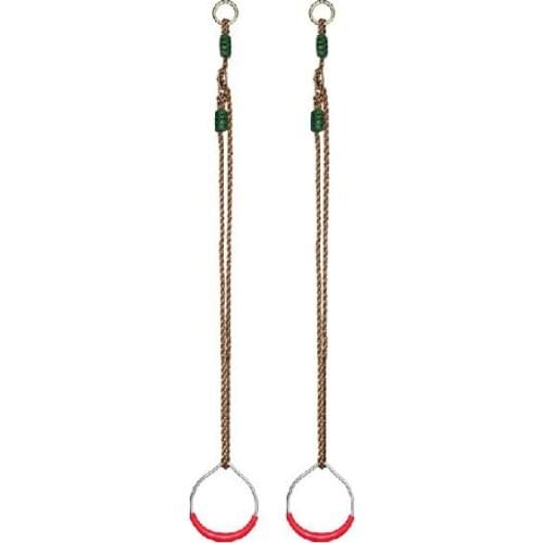 93-180cm Child Fitness Ring Metal Kid Swing Ring Adult Gymnastic Lift Ring