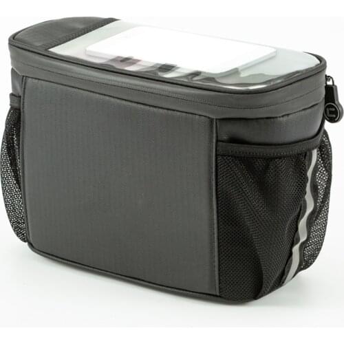 Bike Handlebar Insulated Bag with TPU Touch Screen Insulation, Bike Front Phone Bag Cooler Storage Pouch X3UA