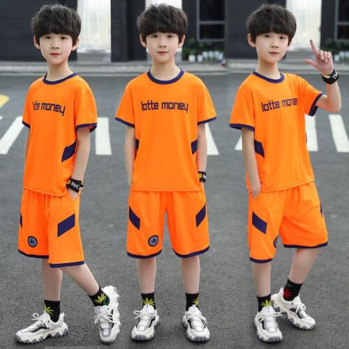 Teen boy classisc backdrop sports T-shirt set quick-drying clothes childrens clothing kids Boys basketball uniform