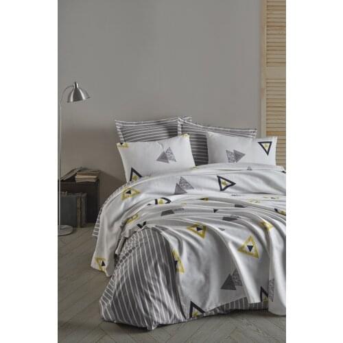 2021 PIQUE Set Turkish Cotton With Pillowcase Bedspread Sets Bed Linen Sheet Modern For Summer Full Size Duvet Cover White