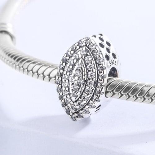 Fancy Zircon Eye Shape Silver Plated Bracelet Necklace Diy Jewelry And Bangle Accessories For Ladies And Children Gift