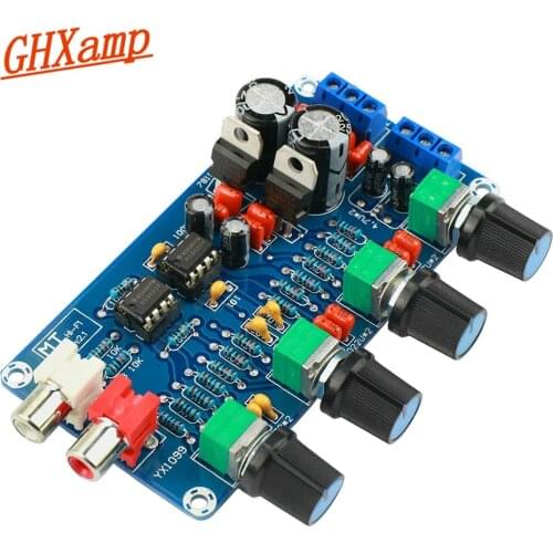 Amplifier NE5532 Preamp Preamplifier Volume Tone Control Finished Board Treble Midrange Bass EQ DIY Dual AC 12V - 18V