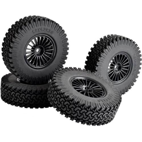 RC Rim04-T134 Plastic Whee l&1.9inch Rubber 98mm Tires 4P For HSP 1:10 Climbing Car