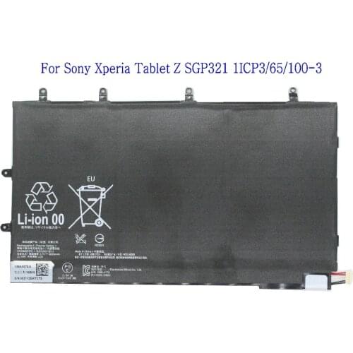 1x 6000mAh LIS3096ERPC Replacement Battery For Sony Xperia Tablet Z SGP321 1ICP3/65/100-3 batteries