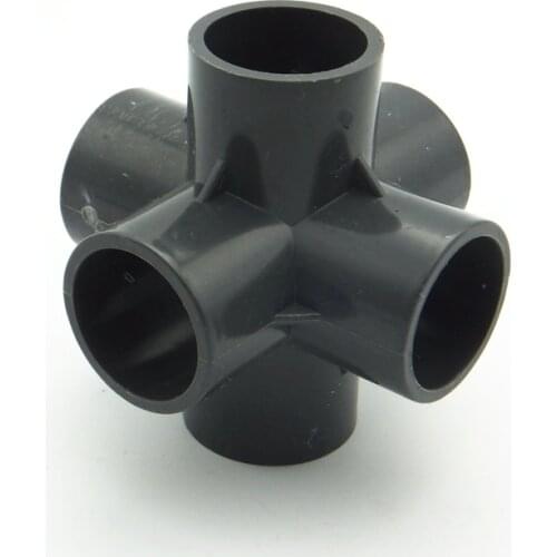 20mm ID 6 Way PVC Tube Joint Pipe Fitting Adapter Water Connector For Garden Irrigation System DIY