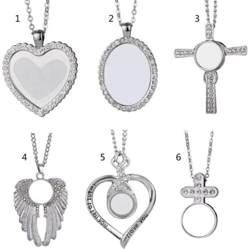 Sublimation Blank Pendants Christmas Ornaments Pendants Sublimation Alloy Heat Transfer for DIY ID Name Tags