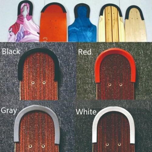 1 Pcs Skateboard Deck Guards Protector U Channel Design Rubber and Steel Bumpers Bump Longboard Dance Board Crash Rubber Strip