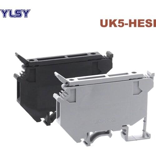 1Pcs UK5-HESI Din Rail Clamp Fuse Screw Terminal Blocks Electrical Wire Connector Morsettiera Terminals Block Seat 4mm²
