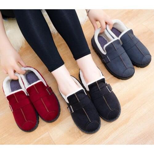 New Women fashion slip on Flats winter Ladies shallow flock Shoes Women Soft Breathable round toe Women Casual wram Shoes