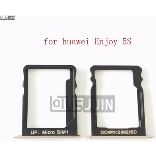 10set New Nano SIM Card Tray Micro SD Card Holder Slot Adapter Parts For Huawei Enjoy 5S