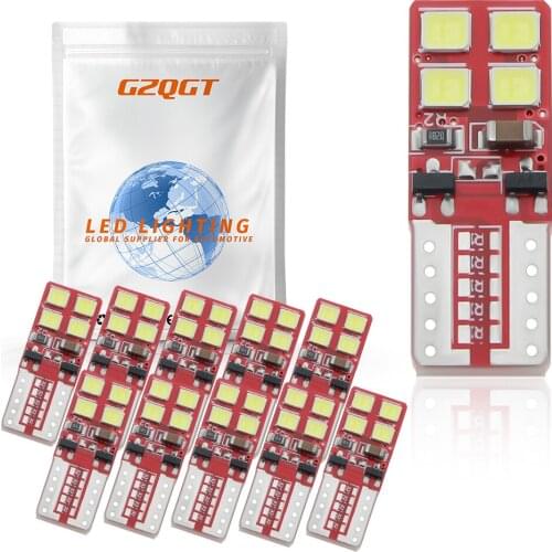 10pcs Canbus T10 8smd 3030 LED car Light Canbus W5W t10 led canbus 194 3030 8 SMD Error Free White Light Bulbs 12V 24V